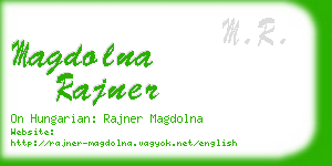 magdolna rajner business card